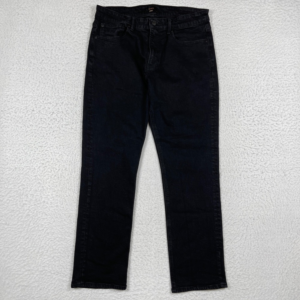 Quince Warren Stretch Straight Jeans Mens 33x30 Black Premium Denim Casual Pants
